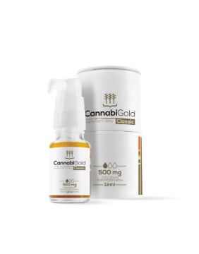 Pokaż szczegóły dla CannabiGold Olej konopny CBD 5% (500mg) 12ml Obrazek CannabiGold Olej konopny CBD 5% (500mg) 12ml