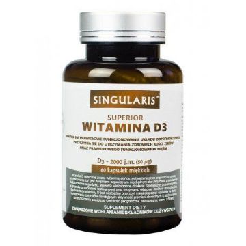 Pokaż szczegóły dla Singularis Witamina D3 2000 60 kaps. Obrazek Singularis Witamina D3 2000 60 kaps.