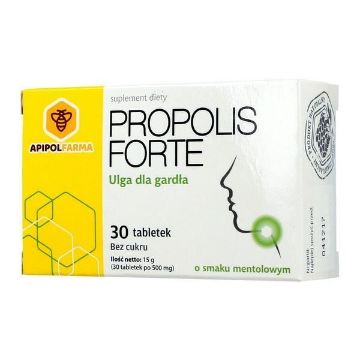 Pokaż szczegóły dla Farmina Propolis do ssania miętowy 30 tabl. Obrazek Farmina Propolis do ssania miętowy 30 tabl.