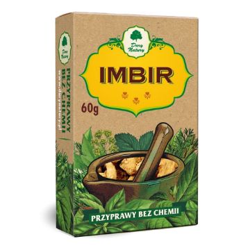 Pokaż szczegóły dla Dary Natury Imbir 60g Obrazek Dary Natury Imbir 60g