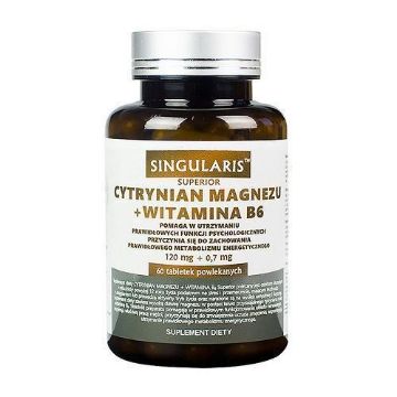 Pokaż szczegóły dla Singularis Cytrynian magnezu+witamina B6 60 tabl. Obrazek Singularis Cytrynian magnezu+witamina B6 60 tabl.
