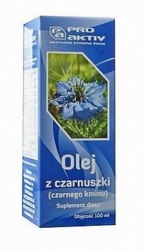 Pokaż szczegóły dla ProAktiv Olej z czarnuszki 100ml Obrazek ProAktiv Olej z czarnuszki 100ml