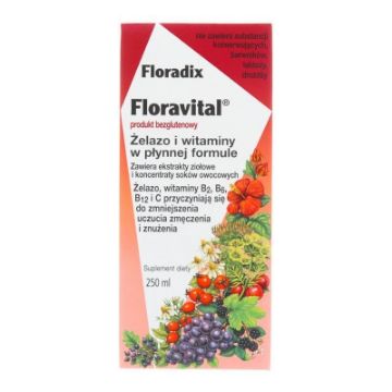 Pokaż szczegóły dla Floradix Żelazo i witaminy  250ml Obrazek Floradix Żelazo i witaminy  250ml