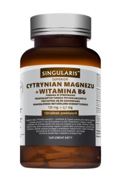 Pokaż szczegóły dla Singularis Cytrynian magnezu+witamina B6 120 tabl. Obrazek Singularis Cytrynian magnezu+witamina B6 120 tabl.