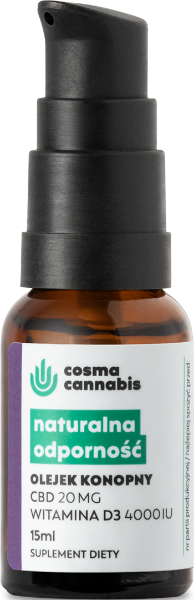 Obrazek Cosma Cannabis Odporność Olejek konopny 15ml
