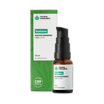 Pokaż szczegóły dla Cosma Cannabis Balans Olejek konopny 15ml Obrazek Cosma Cannabis Balans Olejek konopny 15ml