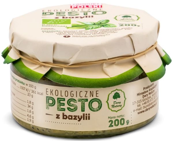 Obrazek Dary Natury Pesto z bazylii Bio 200g