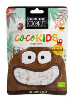 Pokaż szczegóły dla CocoKids Kęski kokosa dla dzieci 56g.  Obrazek CocoKids Kęski kokosa dla dzieci 56g.