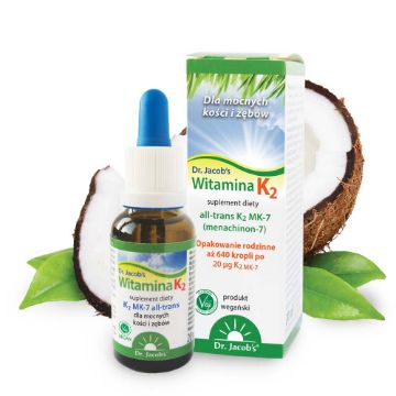 Pokaż szczegóły dla Dr. Jacob's Witamina K2 w kroplach 20ml Obrazek Dr. Jacob's Witamina K2 w kroplach 20ml