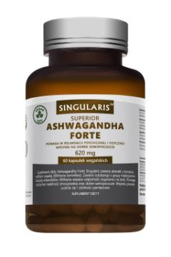 Pokaż szczegóły dla Singularis Ashwagandha Forte 60 kaps Obrazek Singularis Ashwagandha Forte 60 kaps