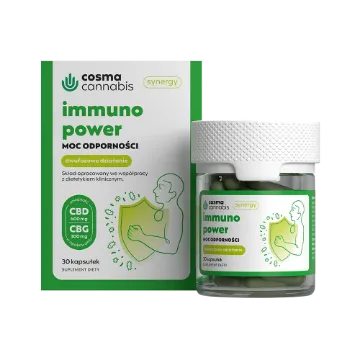 Pokaż szczegóły dla Cosma Cannabis Kapsułki Immuno Power 30szt Obrazek Cosma Cannabis Kapsułki Immuno Power 30szt