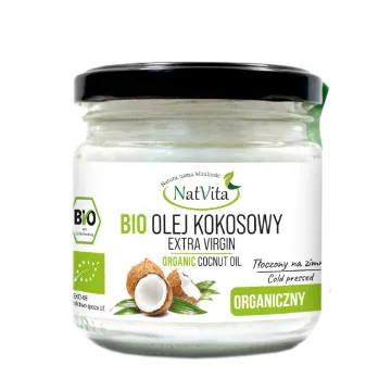 Pokaż szczegóły dla NatVita BIO Olej kokosowy 200ml  Obrazek NatVita BIO Olej kokosowy 200ml