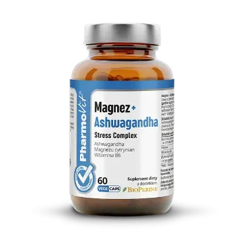 Pokaż szczegóły dla Pharmovit Magnez+Ashwagandha 60 kaps. Obrazek Pharmovit Magnez+Ashwagandha 60 kaps.