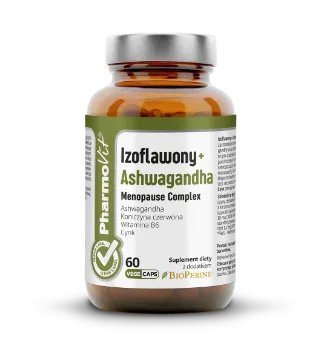 Pokaż szczegóły dla Pharmovit Izoflawony + Ashwagandha 60 kaps. Obrazek Pharmovit Izoflawony + Ashwagandha 60 kaps.